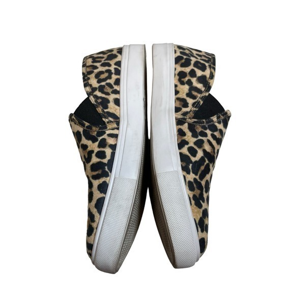 Steve Madden Womens 7.5 Safary Sneakers Leopard Print Slip On Flat Shoes - Picture 6 of 10